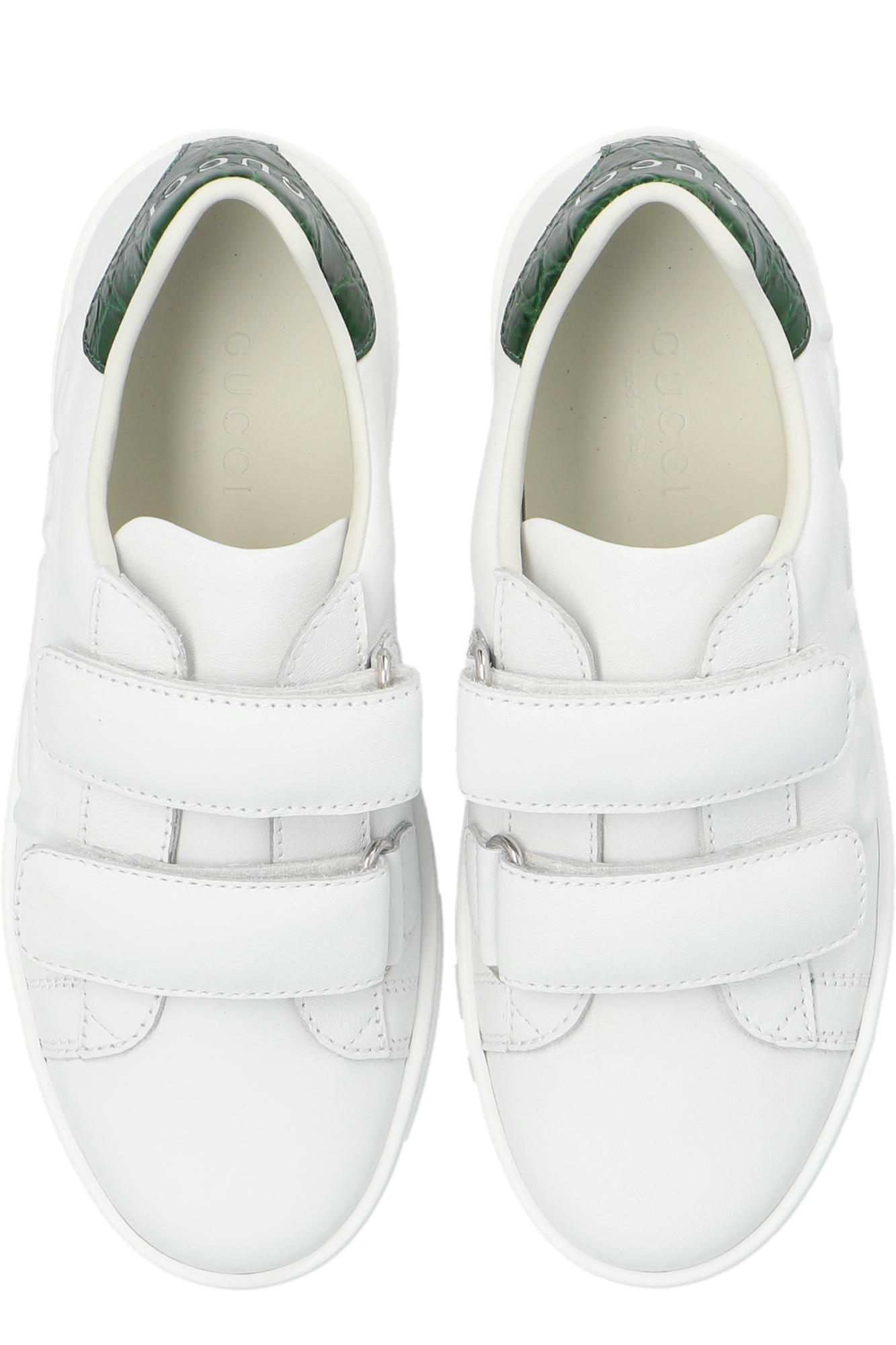 White Sneakers with embossed logo Gucci Kids Vitkac Canada